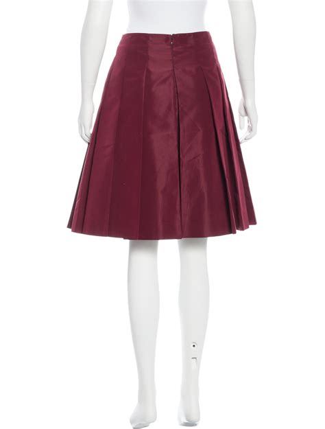 prada satin skirt|Prada nylon pleated top.